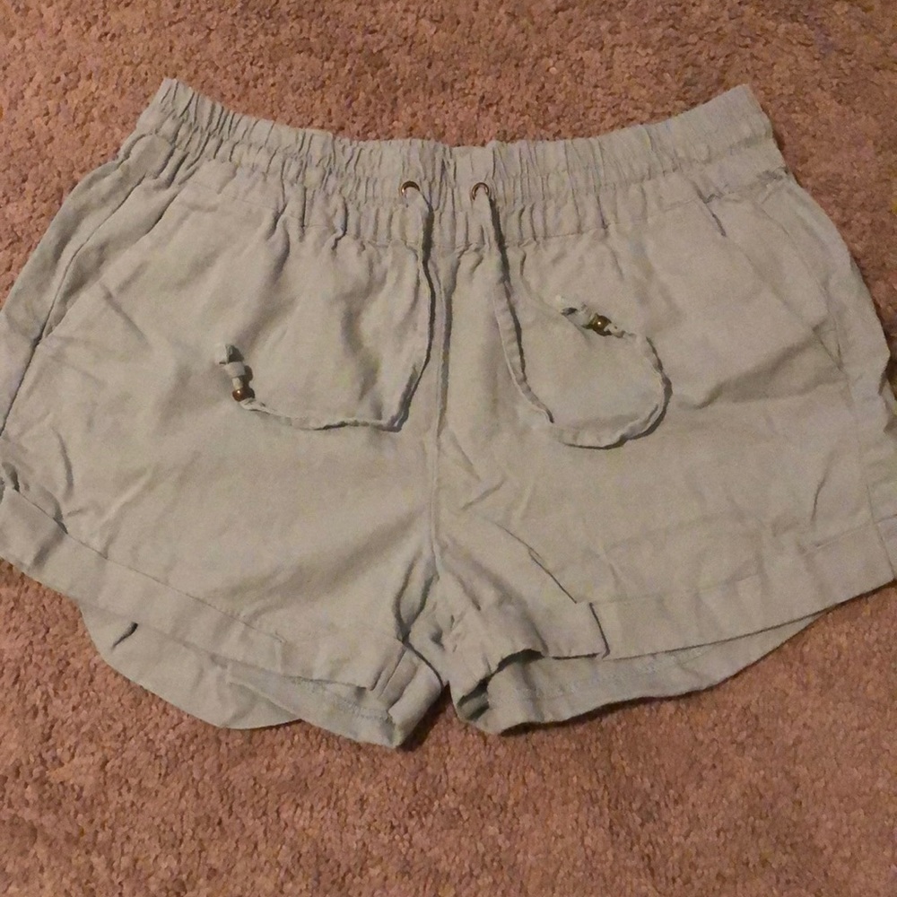 Love tree women’s green tie waist shorts M